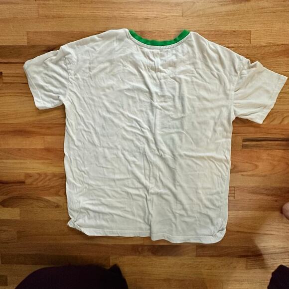 Snooze Button Women's White Rainbow & Coffee Pajama Lounge Wear T Size M - Picture 2 of 5